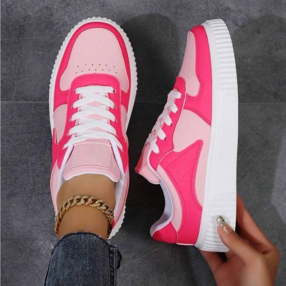 SHEIN Pink & White Women's Sneakers